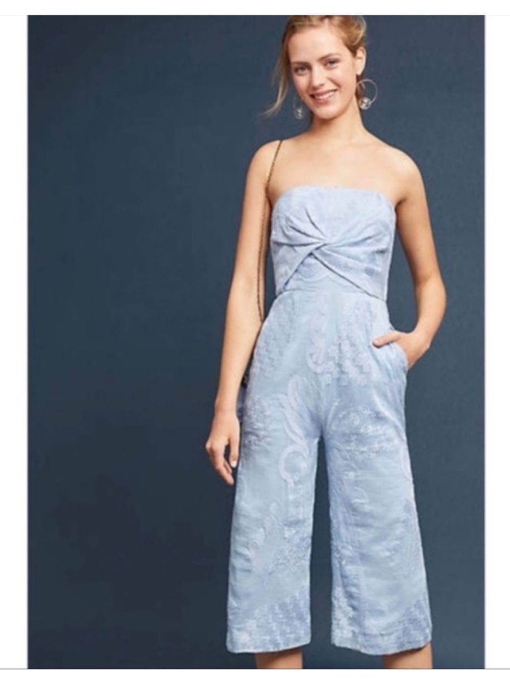Anthropologie Aijek Natalie Embroidered Jumpsuit